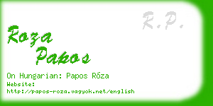 roza papos business card