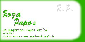 roza papos business card